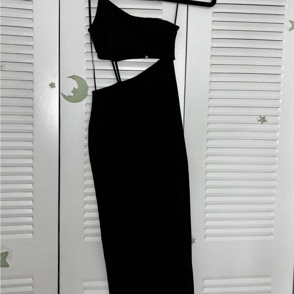Zara Black Asymmetrical Bodycon Dress